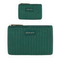 2 Pcs Small Makeup Bag Soft Velvet Cosmetic Bag Aesthetic Preppy Travel Toiletry Organizer Storage Pouch Perfect Valentine Gift for Women£¨Green£©