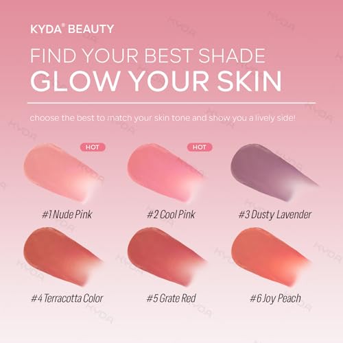 KYDA Liquid Blush, Matte Tinted for Cheeks, Lasting Dewy Finish, High Pigment Soft Creamy Blush, Blendable Lightweight Cover-Nude Pink