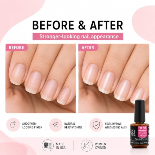 Tones Pro Nail Hardener & Gloss - Strengthen, Repair & Shine, 0.5 fl oz