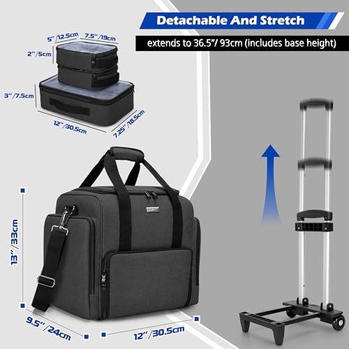 Tattoo Equipment Rolling Case with Removable Pouches - Heavy-Duty Organizer