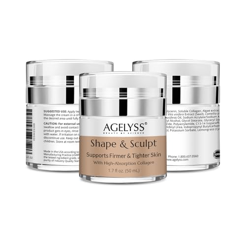 Agelyss Shape & Sculpt - Body Cream - Firm, Plump & Hydrate Skin - Paraben-Free, Cruelty-Free - 1.7 FL OZ - Pack of 1