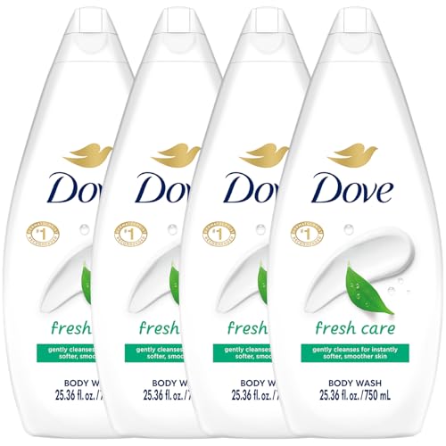 Dove Body Wash, Fresh Care, Value-Size 4-Pack ? Soothing Moisturizing Cleanser for Soft Skin, 25.36 Oz Ea