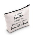 LEVLO Best Coworker Leaving Gifts An Excellent Team Mom is Hard to Find Makeup Bags Women Colleague Leaving Gift (An Excellent Team Mom)