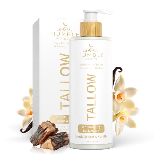 Humble Vibes Sandalwood Vanilla Grass-Fed Tallow Body Wash 16.9 fl oz