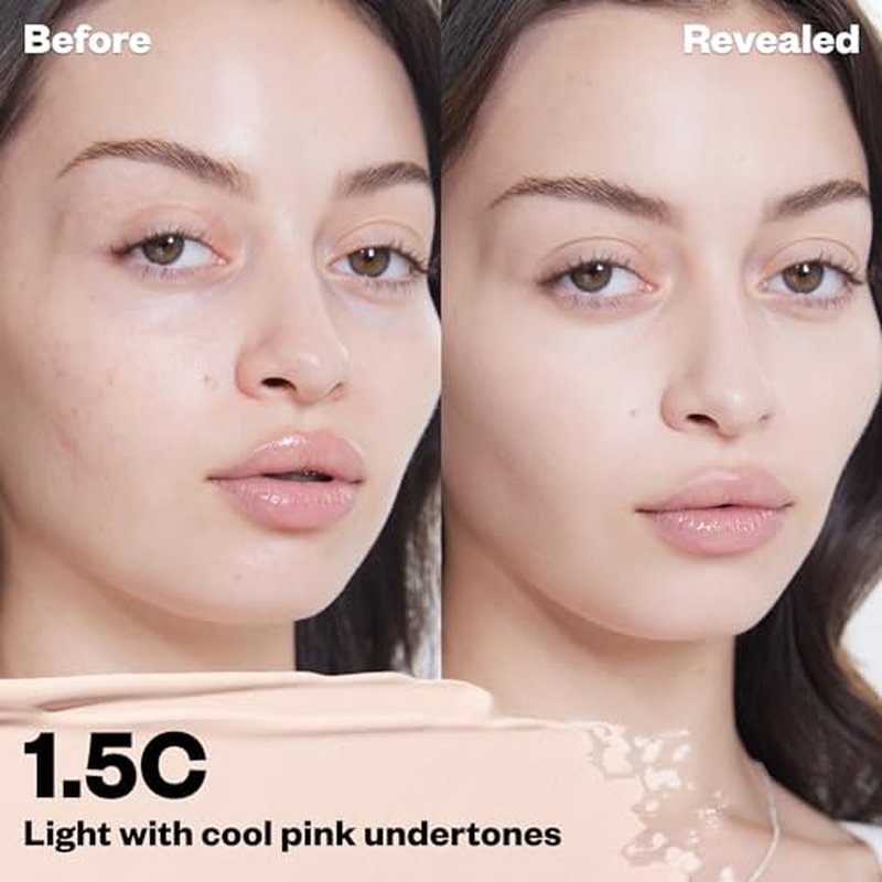 Kosas Mini Revealer Concealer - Medium Coverage Makeup, Conceals Dark Circles Under the Eyes, Dark Spots and Blemishes (Tone 1.5)
