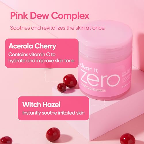 BANILA CO Pink Hydration Toner Pads - Hyaluronic, 70 Count