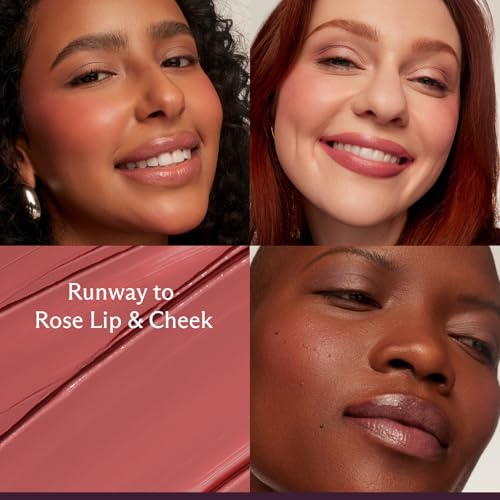 Subtl Beauty 4-in-1 Travel Makeup Kit by Subtl Staks - Eyeshadow Duo, Shine Control Powder, Cream Highlighter, Lip and Cheek - Includes Mirror Lid and Mini Brush - Stackable Makeup Designed for Travel