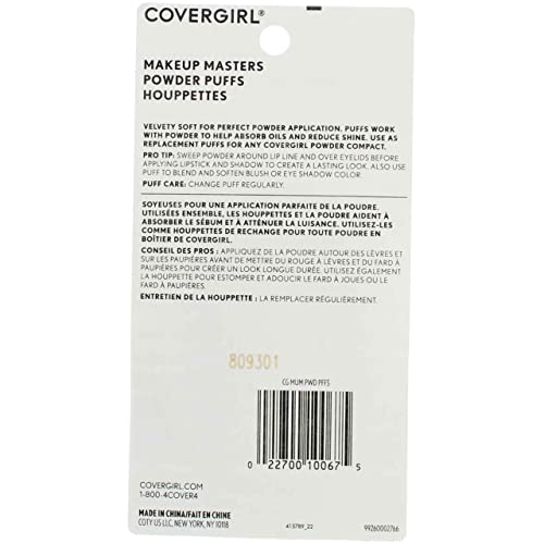 Makeup Powder Puffs - Pack of 6 Velvety Soft Replacements for Face Makeup
