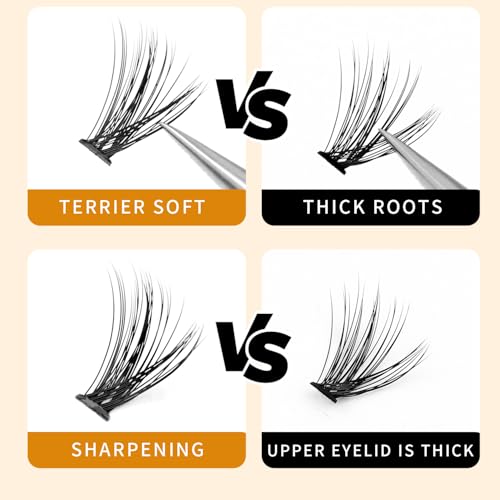 ¡æVayator 10-18mm Mixed Tray Mink Eyelash Extension Natural 3D Russian Volume Faux Eyelashes Individual 20D/30D/40D/50D To Choose 200pcs Clusters Lashes Makeup (20D-10mm+12mm Mixed)