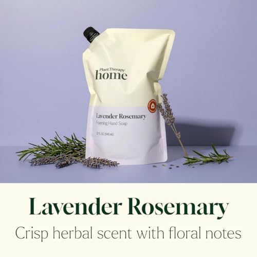 Plant Therapy Lavender Rosemary Foaming Hand Soap Refill 32 oz - Herbal, Gentle, Eco-Friendly