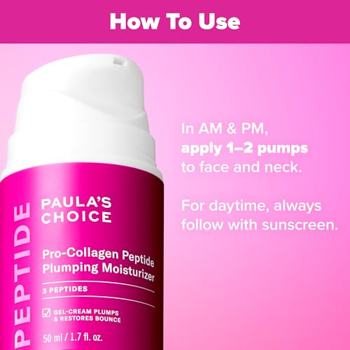 Paula's Choice Pro-Collagen Peptide Plumping Moisturizer, Daily Gel-Cream for Deep Lightweight Hydration & Pro-Collagen Peptide Gloss Lip Balm, Hydrates & Smooths Lips, Sheer Tint, Non-Sticky
