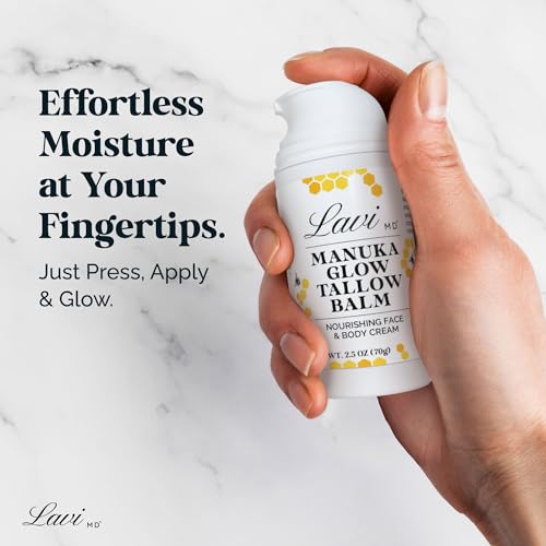 Whipped Beef Tallow Balm with Organic Manuka Honey ? 100% Grass-Fed Tallow Moisturizer for Face and Body ? Orange Vanilla Scented ? Natural Whipped Balm for Dry or Sensitive Skin 2.5oz.