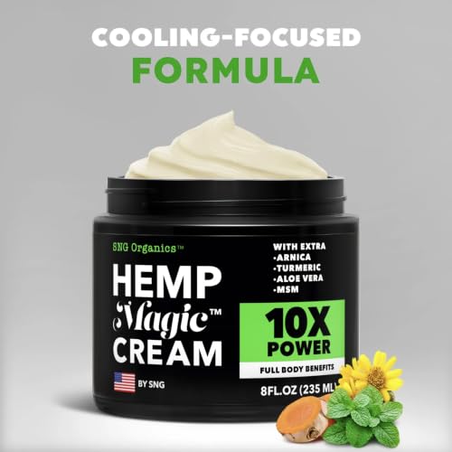 Menthol Hemp Oil Cooling Topical Cream with Turmeric & Arnica - 4oz