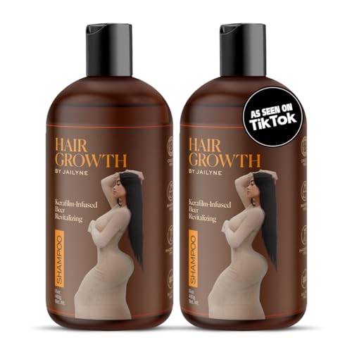 Keratin Shampoo for Women 16 oz - Sulfate Free, 2 Bottles by Hair Growth by Jailyne Ojeda