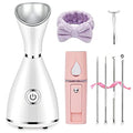 Facial Steamer for Deep Facial Cleansing & Skin Care Set | Home SPA & Pore Unclogging Nano Mister