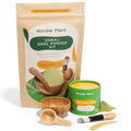 Somali Qasil Powder Kit | Set for Face, Body, Hair | Includes 2oz (60g) Qasil Powder, Mini Bamboo Bowl, Brush, Spoon & Scraper