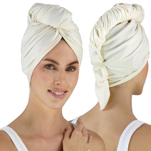Hair RePear 29x45 Natural Cotton Hair Towel - Anti-Frizz, Gentle & Absorbent