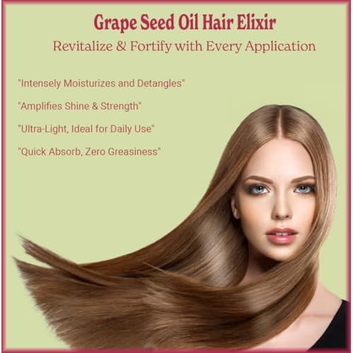 Grape Seed Oil, 16oz, Organic, Cold-Pressed, Nutrient-Dense, Deep Skin Nourishment, Hair Revitalization, Natural Born Oils.