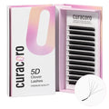 Curacoro 5D W-Shaped Clover Eyelashes Extension | 0.07mm Thickness | C/CC/D Curl | 8mm-15mm Mixed & Single Length | Individual Eyelash Extensions | Easy Application & Long Lasting (0.07 D, 8mm-15mm)