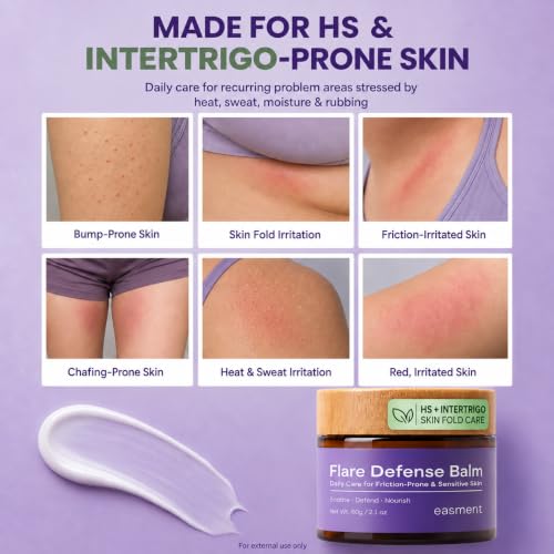 Hidradenitis Suppurativa & Intertrigo Relief Balm 2 Ounce Pack of 2 - Soothing Skin Care for Friction & Moisture Prone Areas