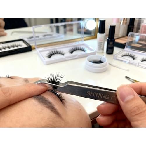 SHINING CROWN Curved Tweezers for Eyelash Extensions 1PC