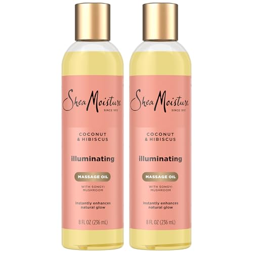 SheaMoisture Coconut & Hibiscus Body Oil 8 Fl Oz 2-Pack - Illuminating Moisturizer