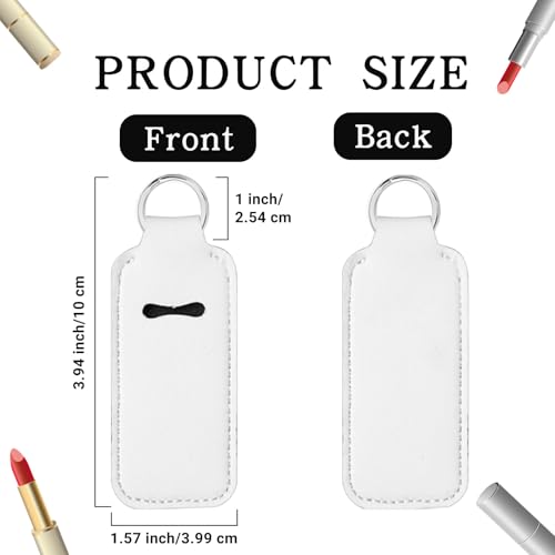 120 Pcs Sublimation Lipstick Holder Keychain Set - Travel Organizer with Key Ring for Women