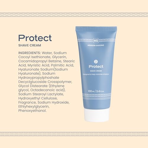 Henson Shaving Shave Cream For Men and Women - Formulated Safe For Sensitive Skin - Rich, Nourishing Lather That Protects Against Irritation, Cuts, Razor Burns - 3.4 fl oz