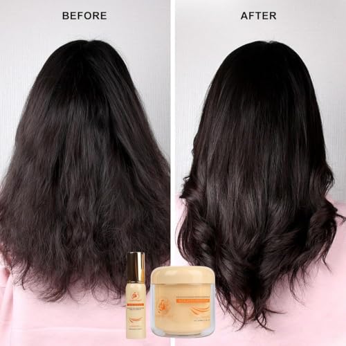 Collagen Repair Hair Mask & Argan Oil Set for Damaged Hair - 16.9 fl oz + 2 fl oz