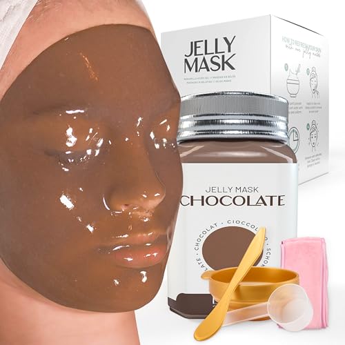 Chocolate Jelly Face Mask Powder - Full Face, Body & Travel Size Rubber Mask Jar