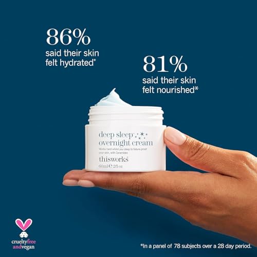THISWORKS Deep Sleep Overnight Face Cream with Persian Silk Tree Extract, Ceramides & Copper PCA, to Help Fight Signs of Fatigue & Support Skin Renewal, 60ml