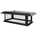 Black Galvanized Steel Chimney Cap Cover 14x30 for Outdoor Fireplace Ventilation