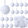 CHENGU 50 Pack Loofah Sponge Bath Sponge Shower Loofah Mesh Shower Ball Bath Pouf Wash Body Puff for Women Men, 30 g(White,Classic)
