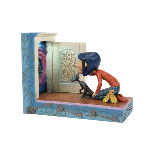 Lit Coraline Figurine with Hidden Door - Jim Shore Hand-Painted Decor, 5.12 Inch