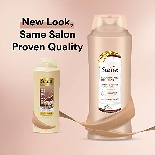 Suave Professionals Repairing Conditioner For Soft and Smooth Hair Coconut Oil Infusion Hair Conditioner for Moisture 28 oz