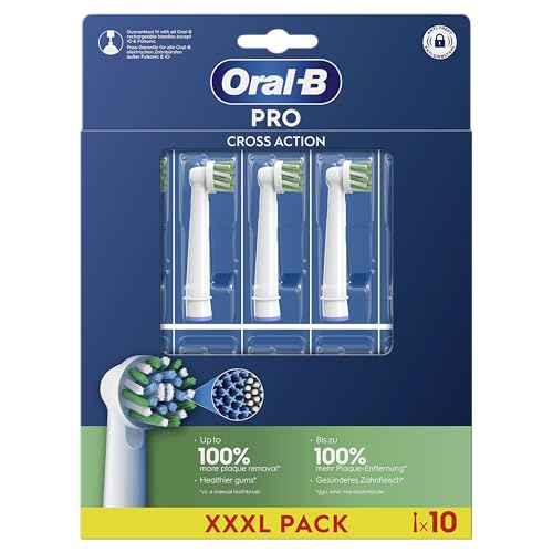Oral-B Pro Cross Action Replacement Brush Heads Pack of 10 - White