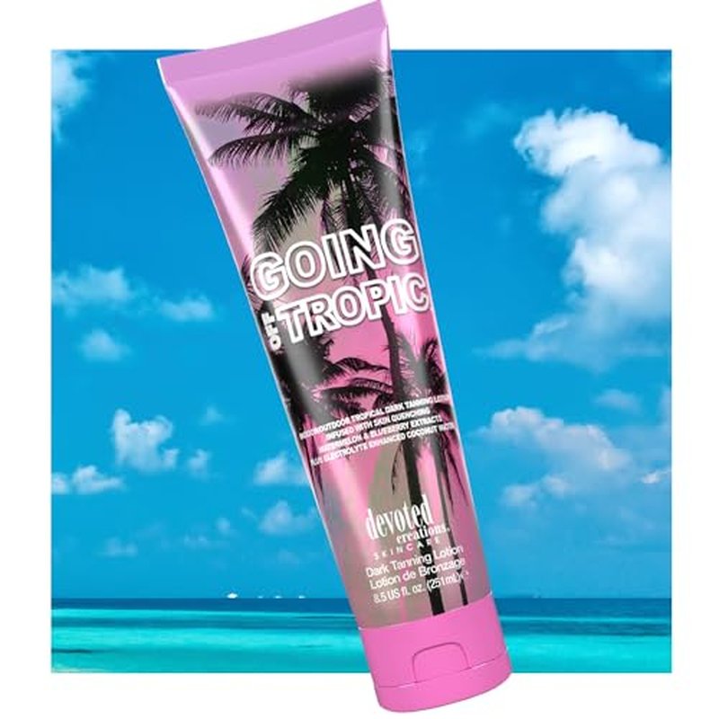 Devoted Creations Going Off Tropic - Skin Quenching Extracts Electrolyte Enhanced Indoor/Outdoor Dark Tanning Lotion