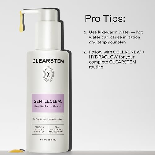 Gentleclean Vitamin C Calming Facial Cleanser - Goldenseal & Green Tea - 6 Fl Oz - Cruelty Free & Gluten Free - Suitable for All Skin Types