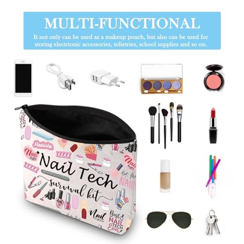 GJTIM Nail Tech Gift Nail Tech Survival Kit Accessories Travel Organizer Bag Manicurist Gift Nail Artist Gift Beautician Gift (Nail Tech2 Bag)