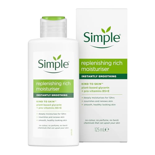 6 Pack Simple Kind to Skin Replenishing Rich Moisturiser 125ml - 4.23 Fl Oz
