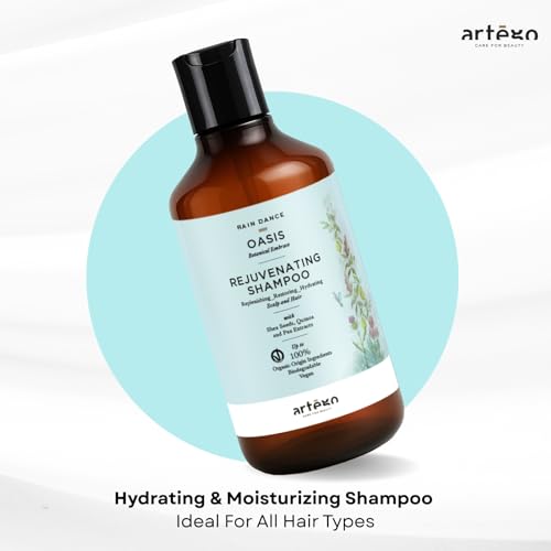 Artègo Rain Dance Oasis Rejuvenating Shampoo 10.2 oz – Hydrating Voluming Shampoo for Dehydrated, Dull Hair