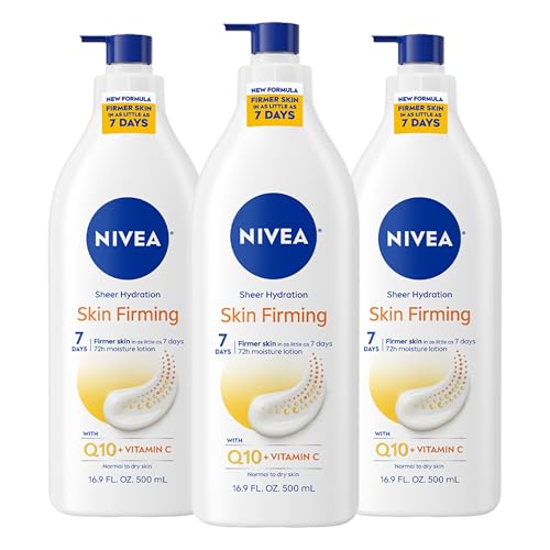 NIVEA Sheer Hydration Skin Firming Body Lotion 16.9 Fl Oz Pack of 3