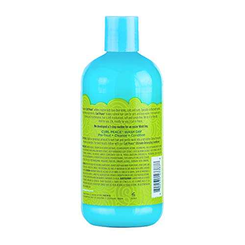Just For Me Curl Peace Ultimate Detangling Shampoo - Cleanses & Hydrates, Contains Marshmallow Root Extract, Cocoa Butter & Raw Honey, No Animal Testing, 12 oz