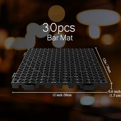 30 Pcs Interlocking Bar Mat 12x12 Inch Non-Slip Countertop Drying Mat - Variation 30