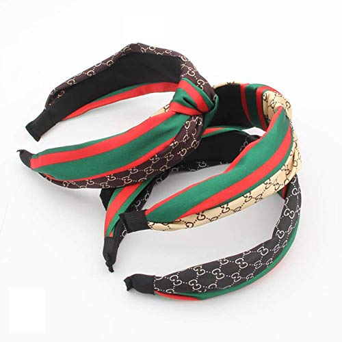 Head Bands Soft Hair Bands Three Pack Non-Slip Classic Style Green G