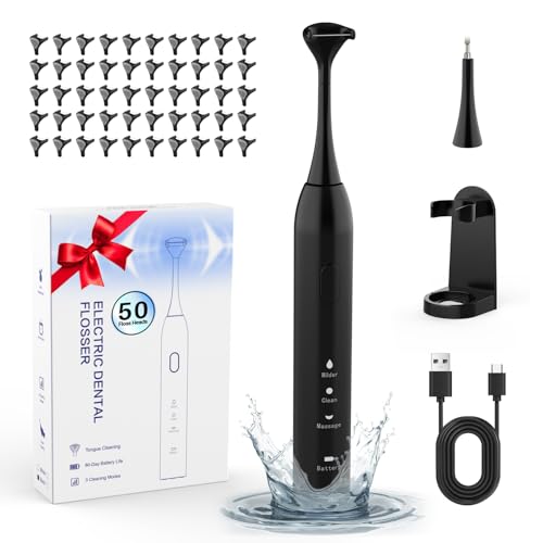 Voraiya Electric Flosser 3-in-1 Dental Floss & Refill Heads - Ink Black