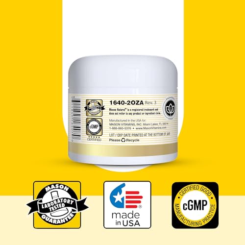 MASON NATURAL Coconut Oil Beauty Cream, Hydrating Moisturizer With Collagen for Smooth & Firm Skin, 2 oz