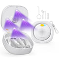 UVC Dental Retainer Sanitizer Case with Fan & Mirror - Portable White