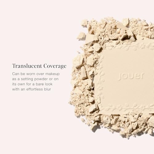 Jouer Soft Focus Hydrate + Set Powder ? Talc-Free, Vegan, Lightweight Setting Powder with Hyaluronic Acid, Vitamin E & Allantoin? Universal Translucent Finish, Limited Edition Design & Gift Pink Pouch