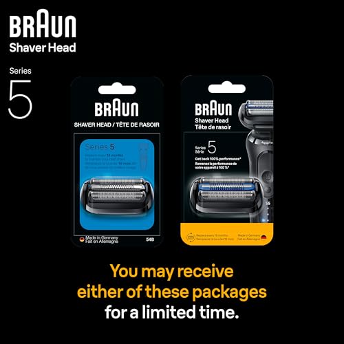 Braun Series 5 Electric Shaver Replacement Head Black - Compatible with Series 54B